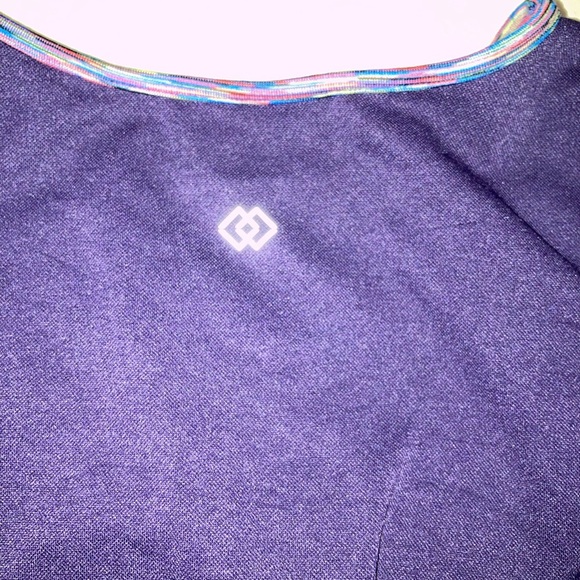 Maxxim Dark Blue Tank Top with Multi-Color Trim | Activewear - Picture 8 of 8